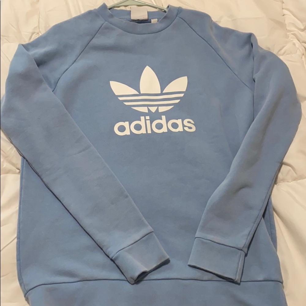 Brand New Light Blue Adidas Crew Neck